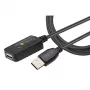 Techly IUSB-REP20TY USB 2.0 ilginamasis kabelis 5 m USB A juodas