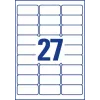 Lipnūs etikečių lapai Avery L7874-20, balti, užapvalintais kampais, 63,5x29,6 mm, 540 vnt.