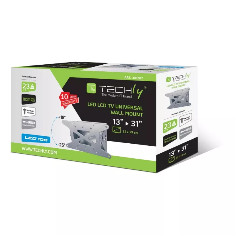 Techly ICA-LCD 109 sieninis laikiklis televizoriui 13-31 col. su pakreipimu