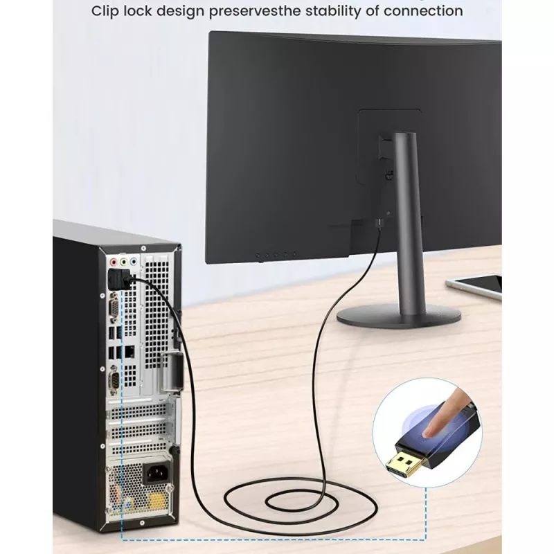 Techly Monitor DisplayPort į DVI laidas 2 m ICOC DSP-C-020