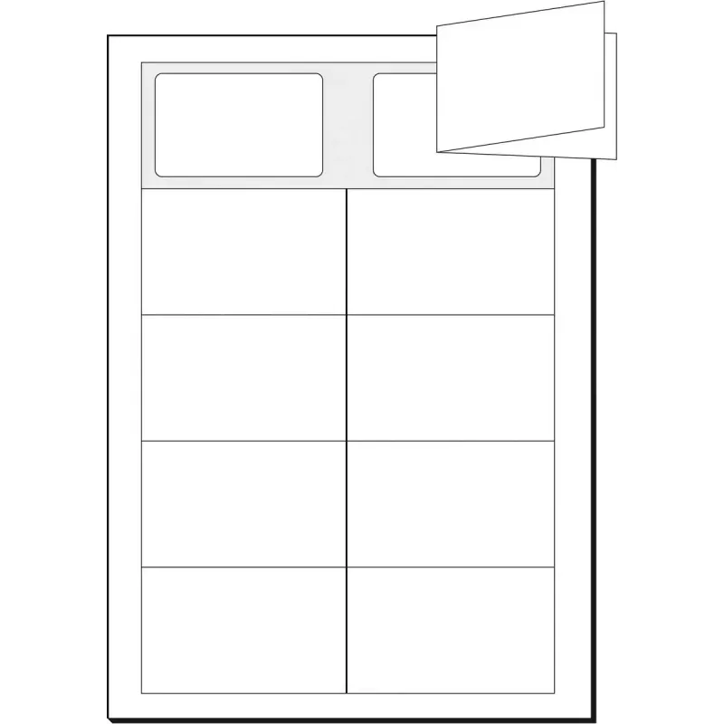 Vizitinės kortelės Sigel LP838 lankstomos, 50 vnt., 180x55 mm, 225 g/m², satino apdaila
