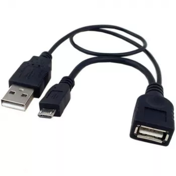 Techly USB 2.0 kabelis OTG A F Micro USB M su USB 30cm juodas ICOC MUSB-MC2