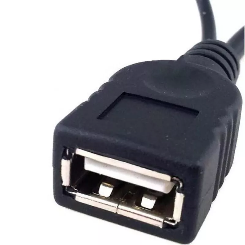 Techly USB 2.0 kabelis OTG A F Micro USB M su USB 30cm juodas ICOC MUSB-MC2
