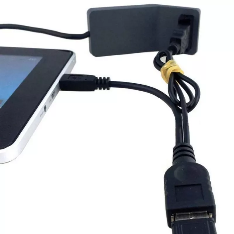 Techly USB 2.0 kabelis OTG A F Micro USB M su USB 30cm juodas ICOC MUSB-MC2