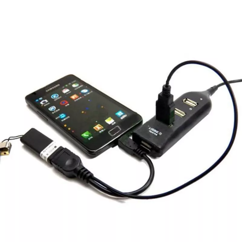 Techly USB 2.0 kabelis OTG A F Micro USB M su USB 30cm juodas ICOC MUSB-MC2