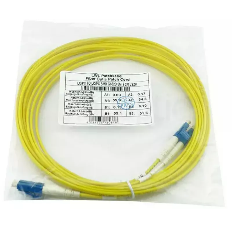 Šviesolaidinis jungiamasis kabelis BlueOptics SFP3131BU3MK 3 m OS2 LC–LC geltonas, 9 µm, pilnas dupleksas