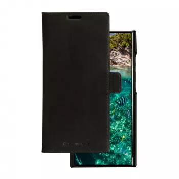Folio dėklas dbramante1928 Lynge Samsung Galaxy S23 Ultra – juoda, 3 kortelių kišenės, tinka 6,8 colio