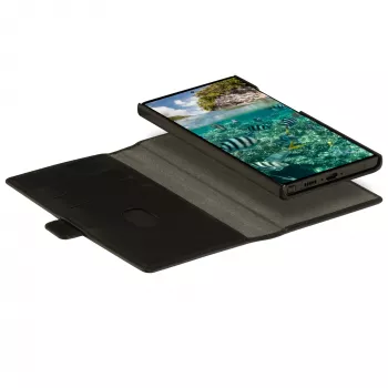 Folio dėklas dbramante1928 Lynge Samsung Galaxy S23 Ultra – juoda, 3 kortelių kišenės, tinka 6,8 colio