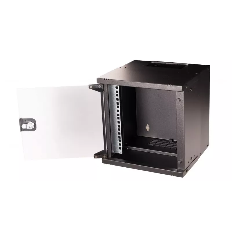 Sieninis stovo korpusas EQUIP EWM-06-3030-B 6U, 312 mm pločio, 300–330 mm gylio, juodas