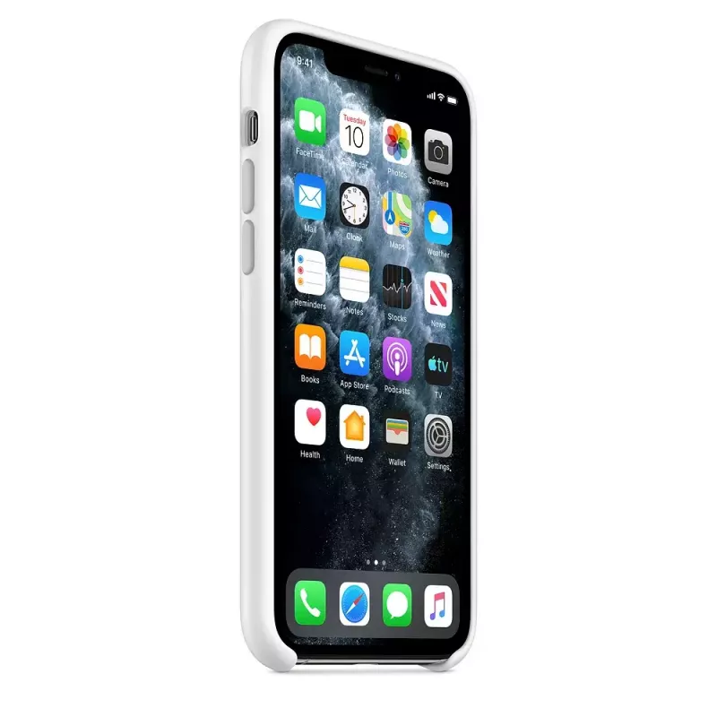 Apple iPhone 11 Pro Silicone Case White – Originalus silikoninis dėklas