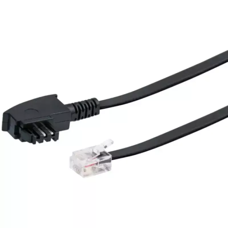Schwaiger RJ-12 – TAE-F DSL ryšio laidas 6,0 m juodas