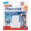 Skustuvų laikiklis Tesa Powerstrips Waterproof Wave, lipnus vonios montavimas, vandeniui atsparus dizainas, baltas