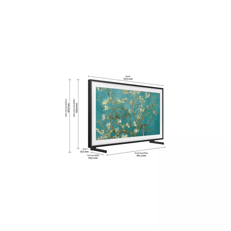 Samsung The Frame GQ32LS03CBU 81,3 cm (32 colių) Full HD išmanusis televizorius su QLED ekranu, Wi-Fi, juodas