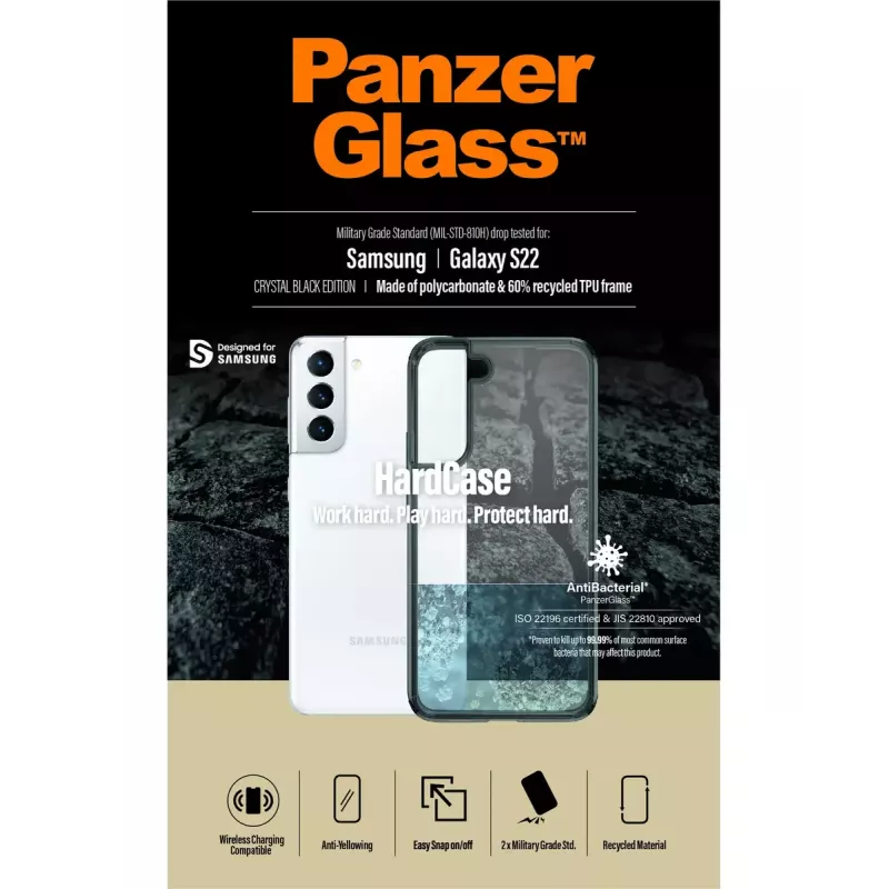 Dėklas PanzerGlass HardCase permatomas Samsung Galaxy S22
