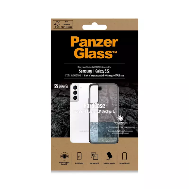 Dėklas PanzerGlass HardCase permatomas Samsung Galaxy S22