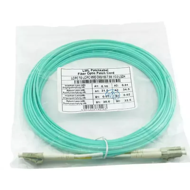 Skaidulinis optinis kabelis BlueOptics SRCABLE7M-BO 7,5 m LC SMĖLIO SPALVOS OM3
