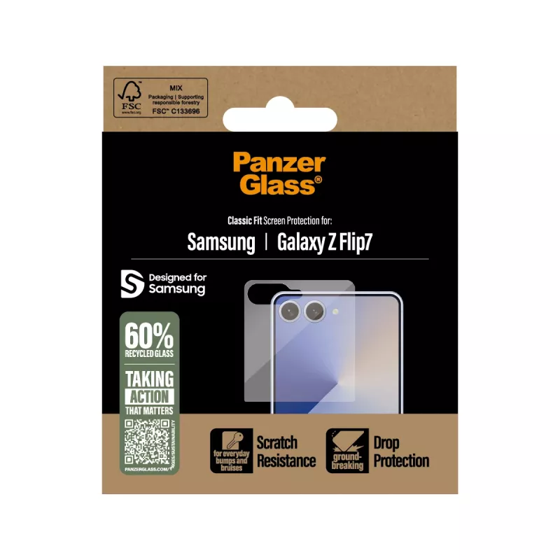 PanzerGlass® Ekrano apsauga Samsung Galaxy Z Flip7 | Classic Fit