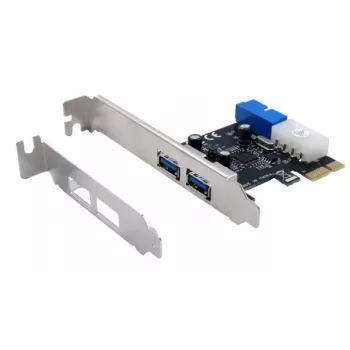 EXSYS EX-11049 Vidinė USB 3.2 Gen 1 PCIe adapterio plokštė, juoda/sidabrinė