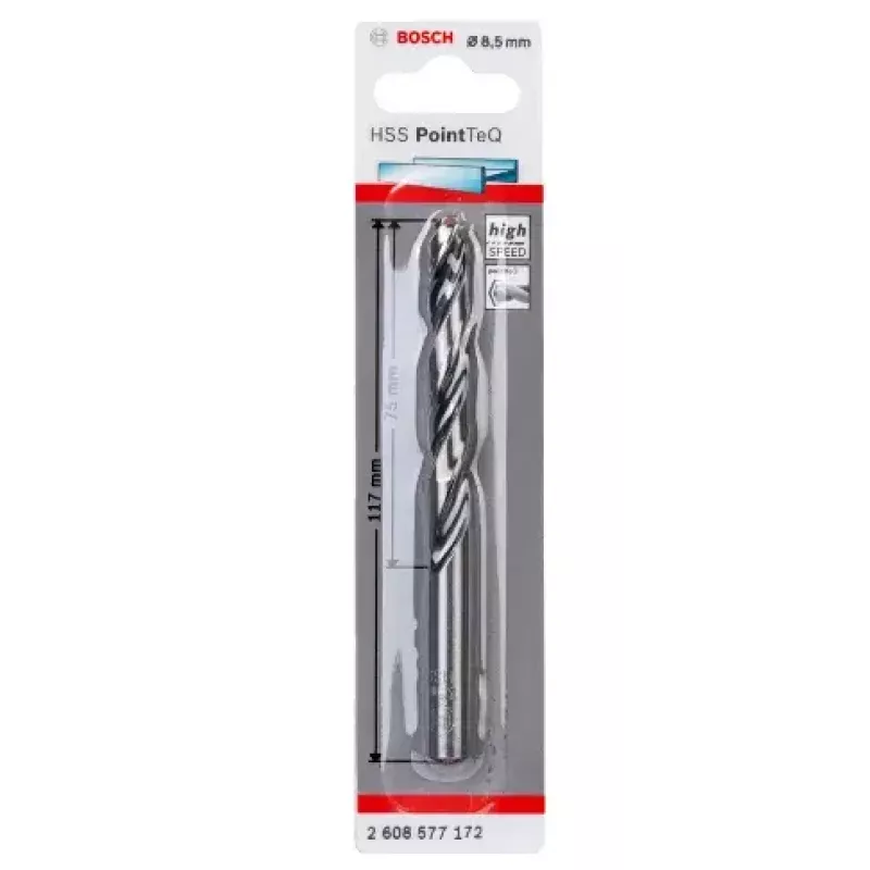 Grąžtas sukamasis Bosch HSS PointTeQ 8,5 mm