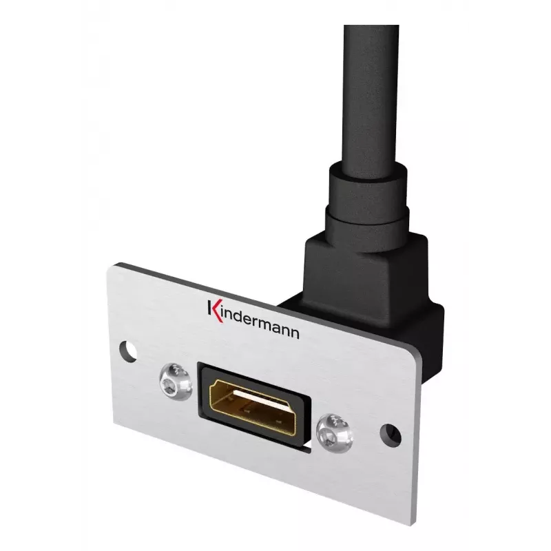 HDMI lizdo kištukinis lizdas Kindermann 90° pilkai juodas