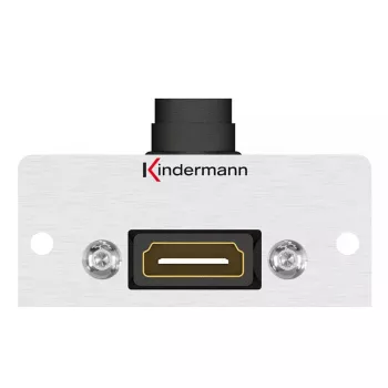 HDMI lizdo kištukinis lizdas Kindermann 90° pilkai juodas