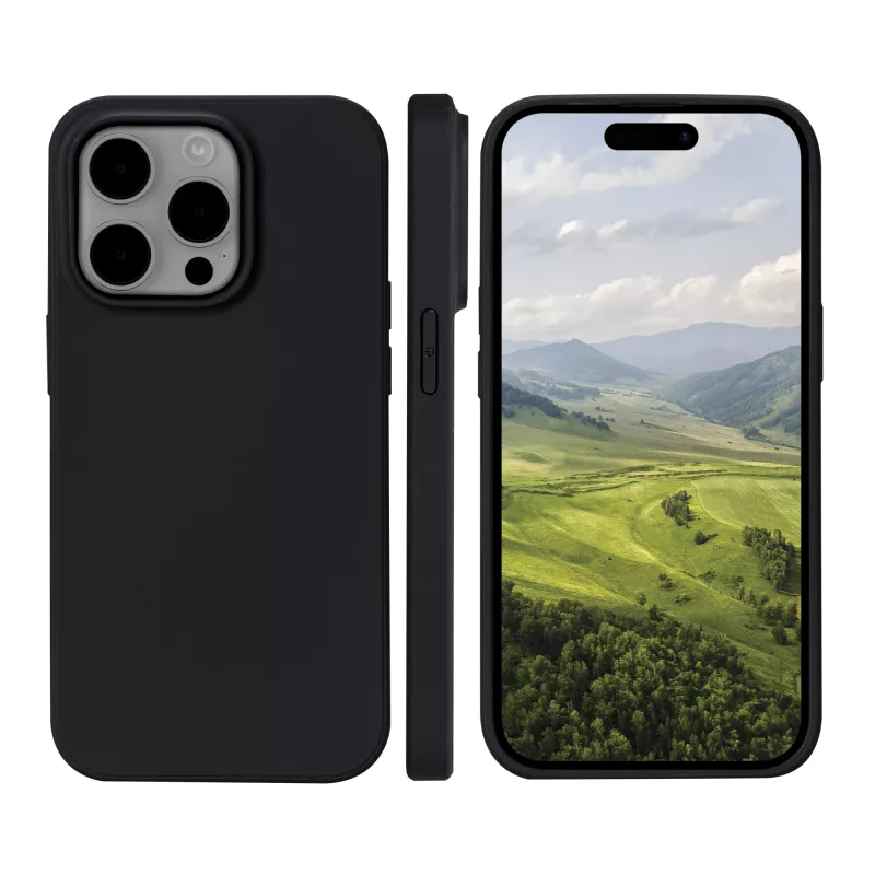 dbramante1928 Greenland iPhone 15 Pro Night Black – Apsauginis dėklas iš perdirbto plastiko