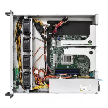 Serverio barebone ASRock 2U1G-B650 stelažinis 2U, AMD B650 mikroschemų rinkinys, LGA 1718, 2×2,5 colių lizdai, 1000W maitinimo šaltinis, DDR5, Aspeed AST2600, 5×USB-A, Gigabit Ethernet