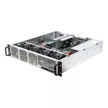 Serverio barebone ASRock 2U1G-B650 stelažinis 2U, AMD B650 mikroschemų rinkinys, LGA 1718, 2×2,5 colių lizdai, 1000W maitinimo šaltinis, DDR5, Aspeed AST2600, 5×USB-A, Gigabit Ethernet