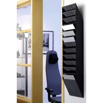 Literatūros stovas Durable FLEXIBOXX 12 lentynų Juoda