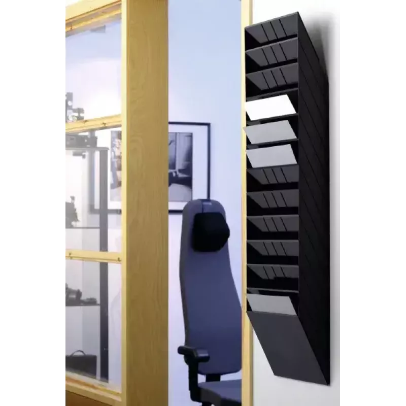 Literatūros stovas Durable FLEXIBOXX 12 lentynų Juoda