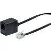 Telefono laidas Schwaiger 10m RJ-11 - RJ-11 juodas