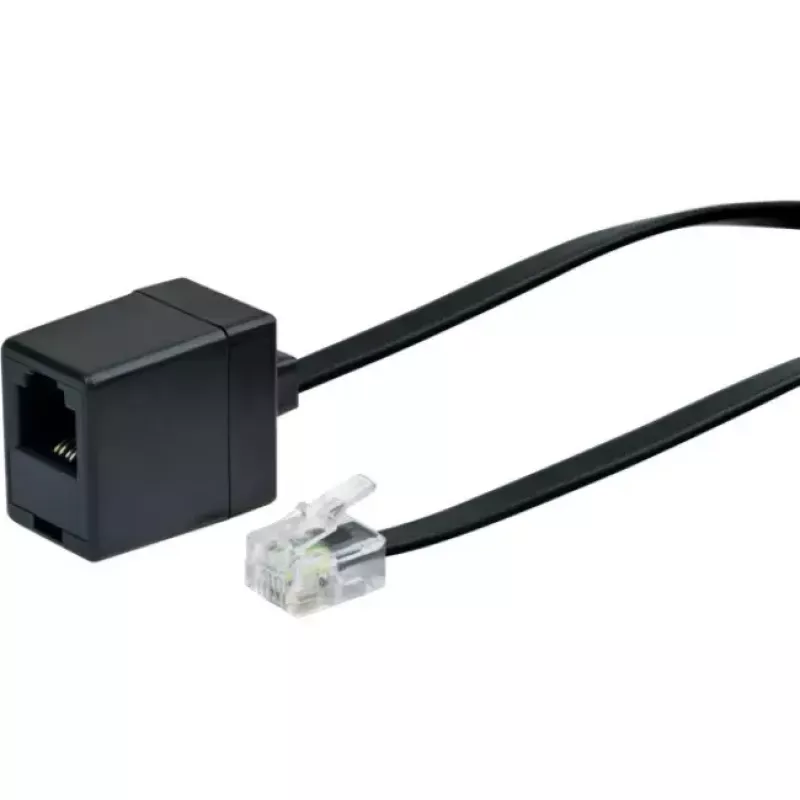 Telefono laidas Schwaiger 10m RJ-11 - RJ-11 juodas
