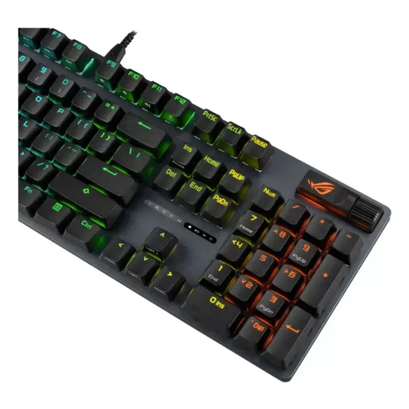 Mechaninė žaidimų klaviatūra ASUS ROG Strix Scope II X – Pilno dydžio, USB, RGB, Šveicariškas išdėstymas, Juoda