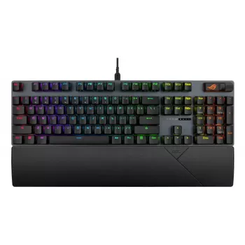Mechaninė žaidimų klaviatūra ASUS ROG Strix Scope II X – Pilno dydžio, USB, RGB, Šveicariškas išdėstymas, Juoda