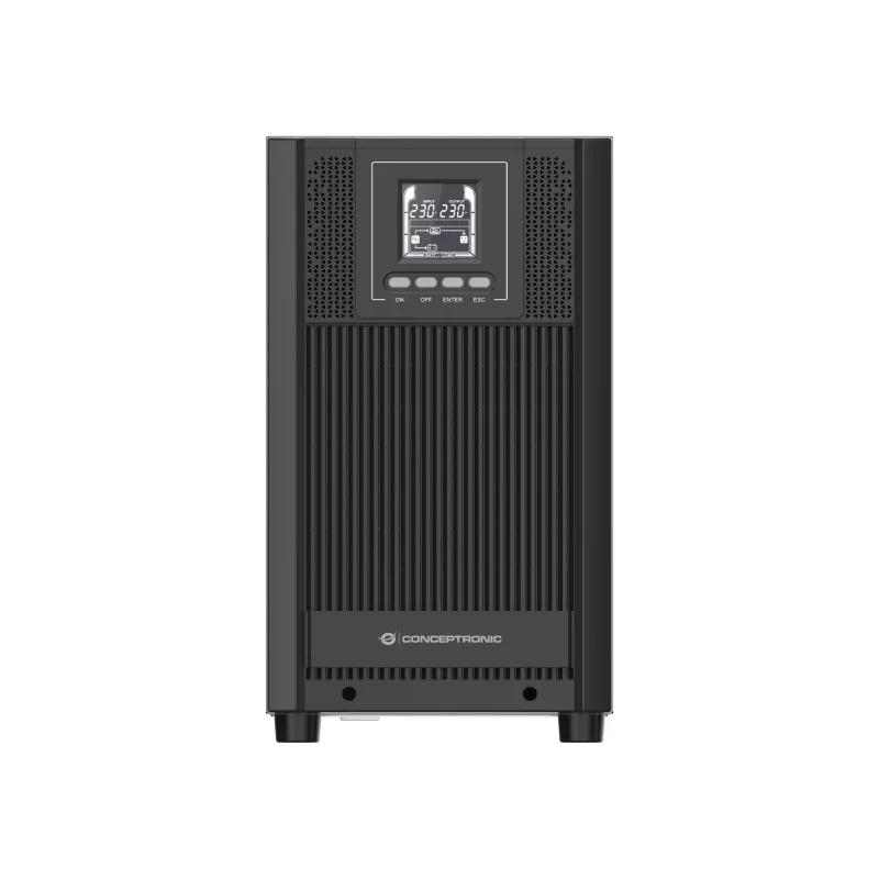 Conceptronic ZEUS52E3K 3000VA 2700W Online Tower UPS, IEC, Dvigubo keitimo (Online), 3 kVA, 2700 W, Sinusas, 220 V, 240 V