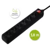 Hama 137266 ilgintuvas 6 kištukiniai lizdai Juodas