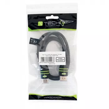 Techly HDMI kabelis 0.5m High Speed su Ethernet A/A M/M Juodas ICOC HDMI-4-005