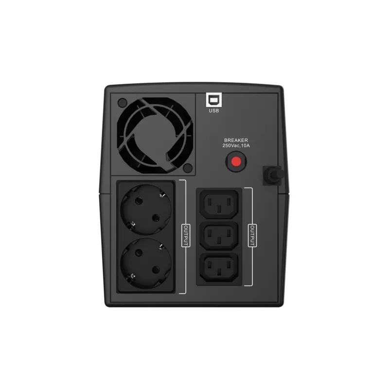 Conceptronic ZEUS 2200VA 1320W UPS, IEC + Schuko lizdas, Linijinis-interaktyvus, 2.2 kVA, 1320 W, 220 V, 240 V