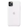 Silicone Dėklas Apple iPhone 11 Pro Max — Silicone, Baltas, tinka 6,5 colio