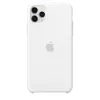 Silicone Dėklas Apple iPhone 11 Pro Max — Silicone, Baltas, tinka 6,5 colio