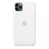 Silicone Dėklas Apple iPhone 11 Pro Max — Silicone, Baltas, tinka 6,5 colio