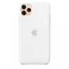 Silicone Dėklas Apple iPhone 11 Pro Max — Silicone, Baltas, tinka 6,5 colio