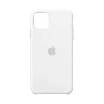 Silicone Dėklas Apple iPhone 11 Pro Max — Silicone, Baltas, tinka 6,5 colio
