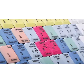 Klaviatūra Logickeyboard LKB-CBASE-AJPU-DE Office USB QWERTZ vokiška įvairiaspalvė