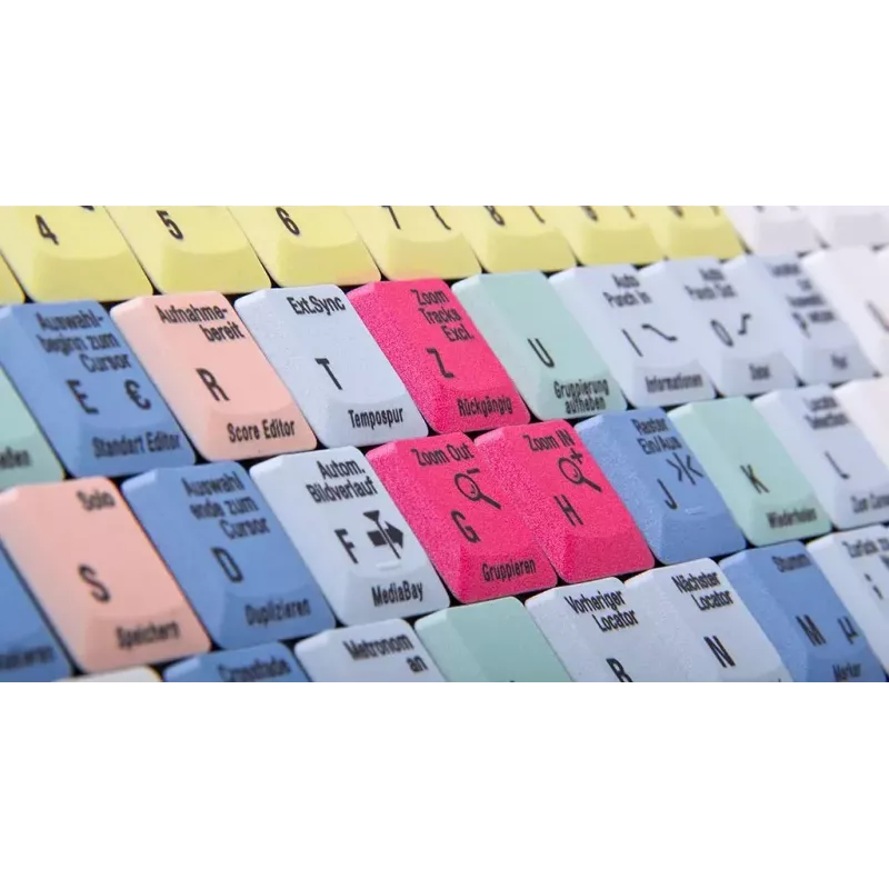 Klaviatūra Logickeyboard LKB-CBASE-AJPU-DE Office USB QWERTZ vokiška įvairiaspalvė