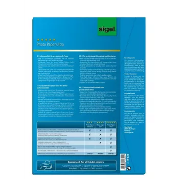 Spausdinimo popierius A4 Sigel IP639 Blizgus 50 lapų Baltas