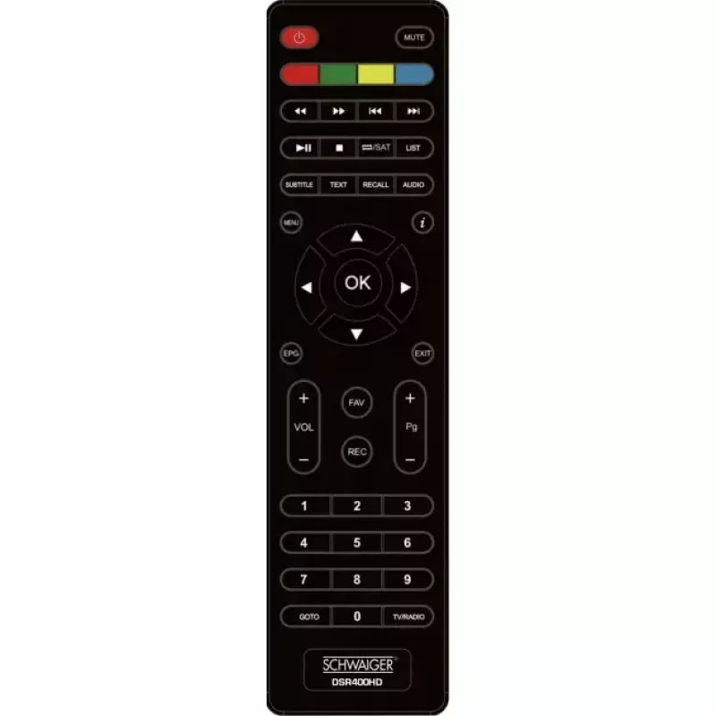 Set-top dėžutė Schwaiger DSR400HD palydovinė Full HD juoda