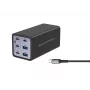 Conceptronic 6 prievadų 200W GaN USB PD įkroviklis su USB-C įkrovimo laidu, USB-C x 4, USB-A x 2, QC 3.0, PD 3.1, PPS