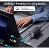 Conceptronic 6 prievadų 200W GaN USB PD įkroviklis su USB-C įkrovimo laidu, USB-C x 4, USB-A x 2, QC 3.0, PD 3.1, PPS