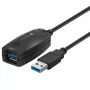 Techly SuperSpeed USB 3.0 aktyvus ilginimo kabelis 5 m juodas ICUR3050